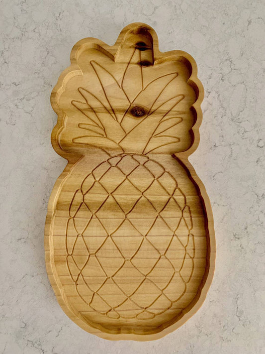 Mother's Day Gift Wooden Decorative Pineapple Design Serving Tray