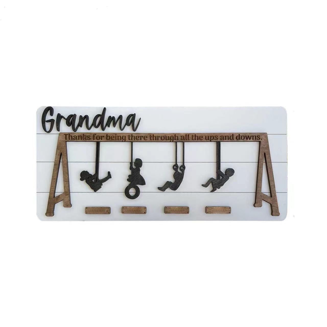 Mother's Day gift for mom wall wooden decorations swing hanging