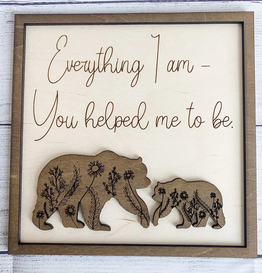 Gifts for Mom Mother's Day gift elephant brown bear photo frame creative gift home art decoration